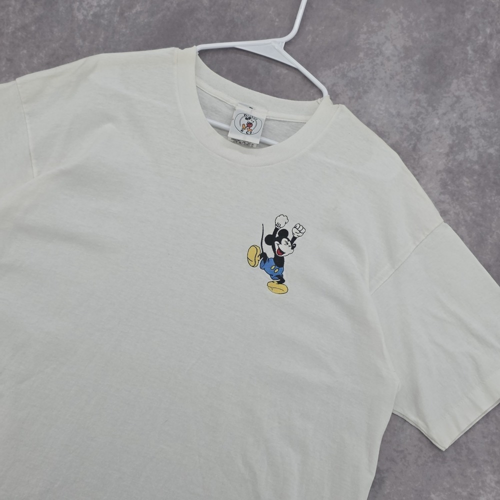 Vintage Mickey Mouse Embroidered T Shirt Single Stitch Made‎ In Usa One Size